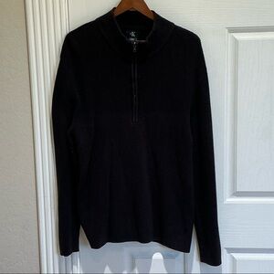 Calvin Klein Men's Zip-Up Black Sweater